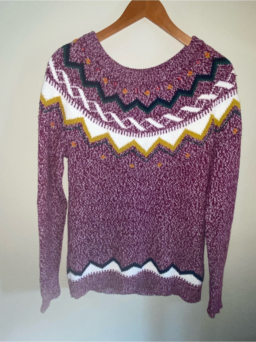 Old Navy Classic Fair Isle Marled Knit Pullover Sweater - M